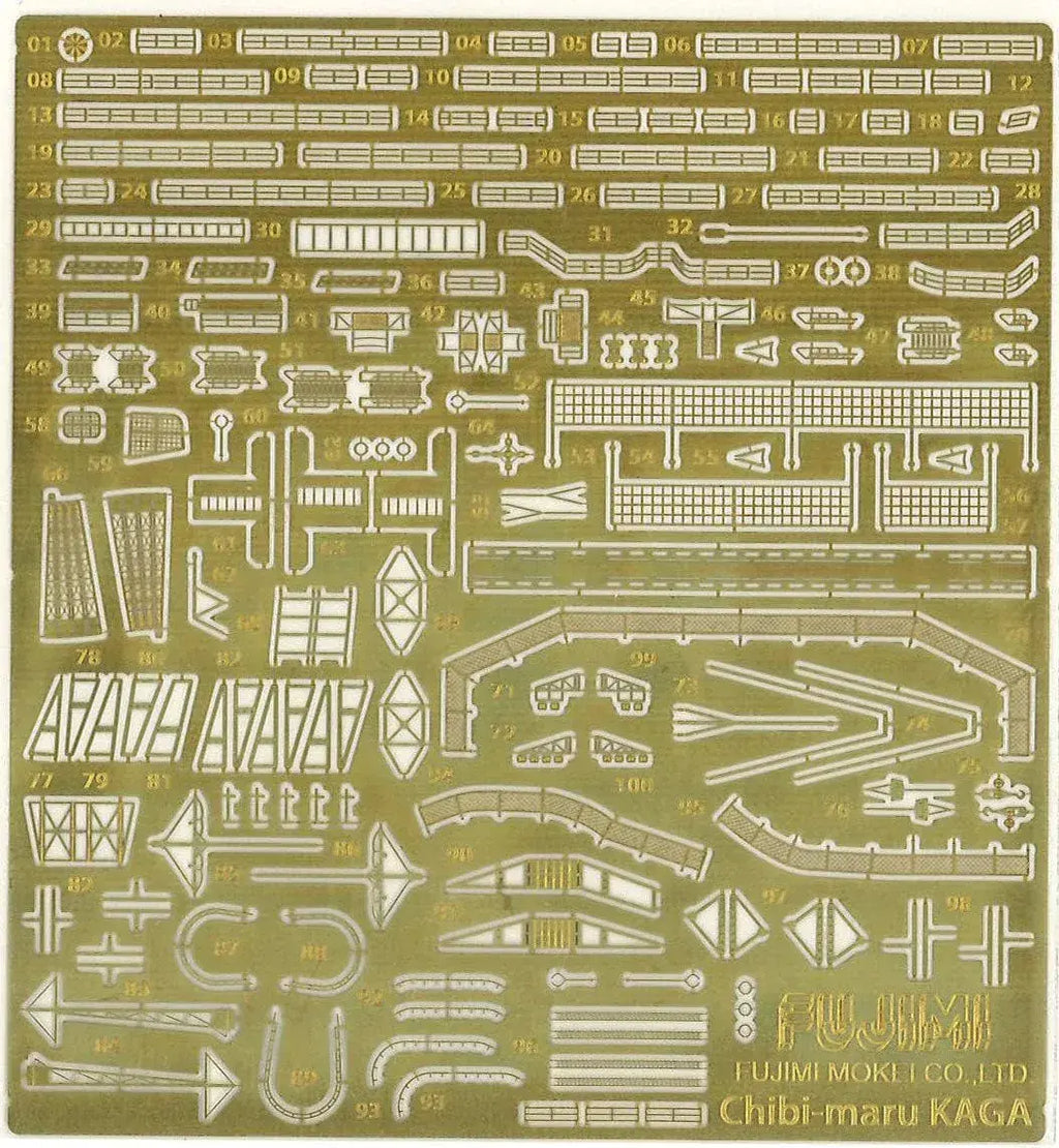 Fujimi Chibimaru Collection Kaga Model Kit Etched Parts Wood Deck