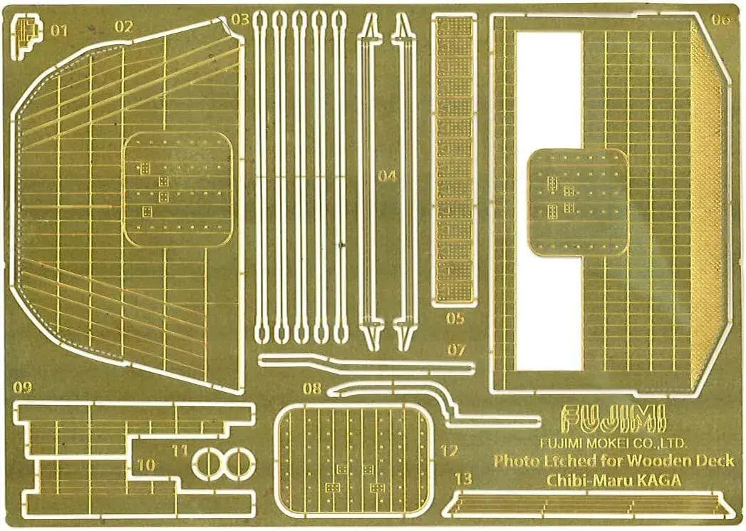 Fujimi Chibimaru Collection Kaga Model Kit Etched Parts Wood Deck