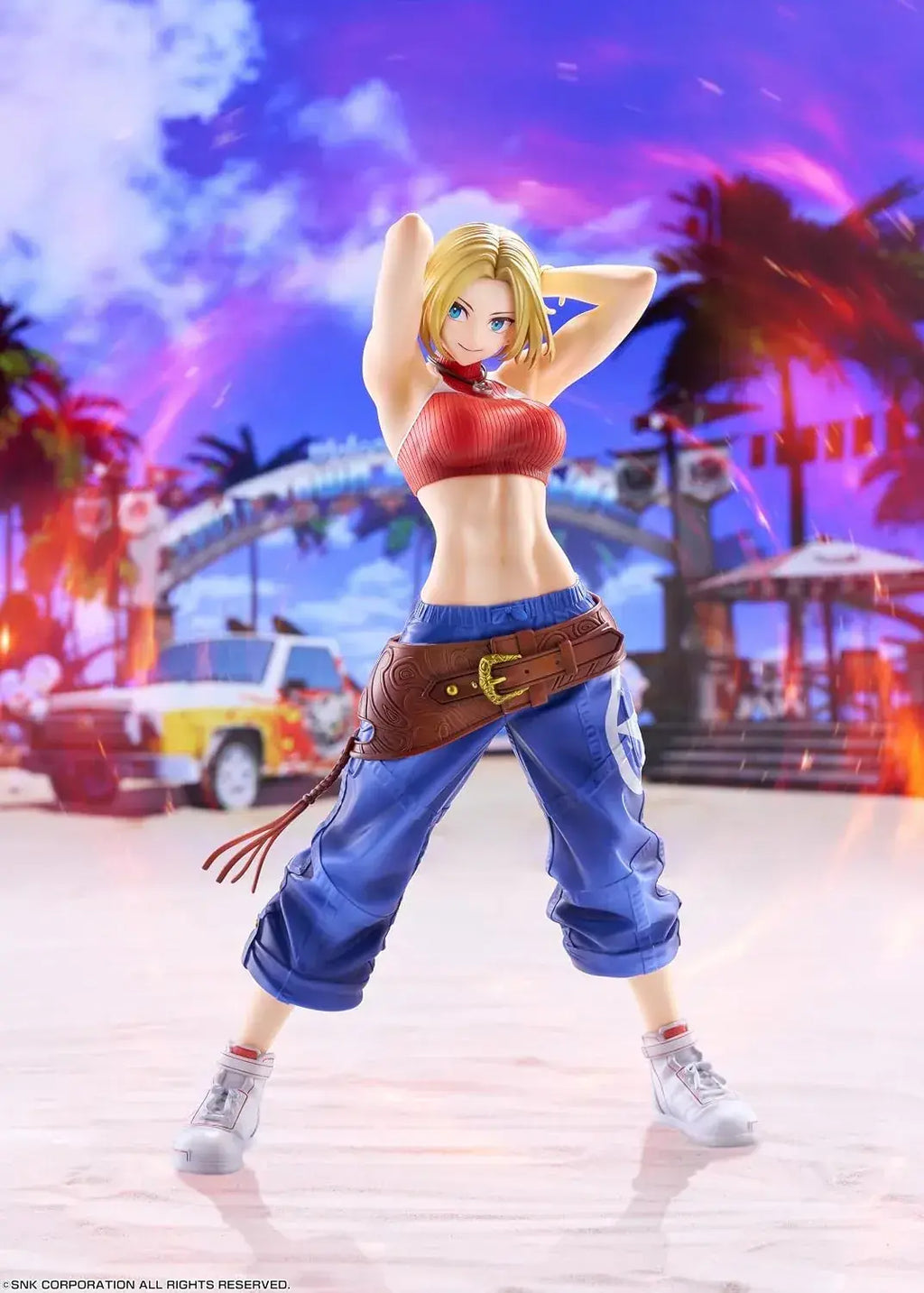 Goldenhead Plus Fighting Girls Blue Mary Figure | KOF XV 257mm