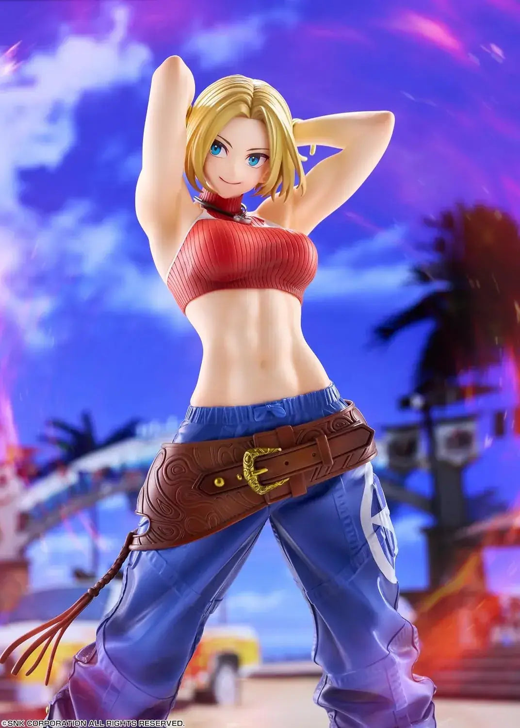 Goldenhead Plus Fighting Girls Blue Mary Figure | KOF XV 257mm