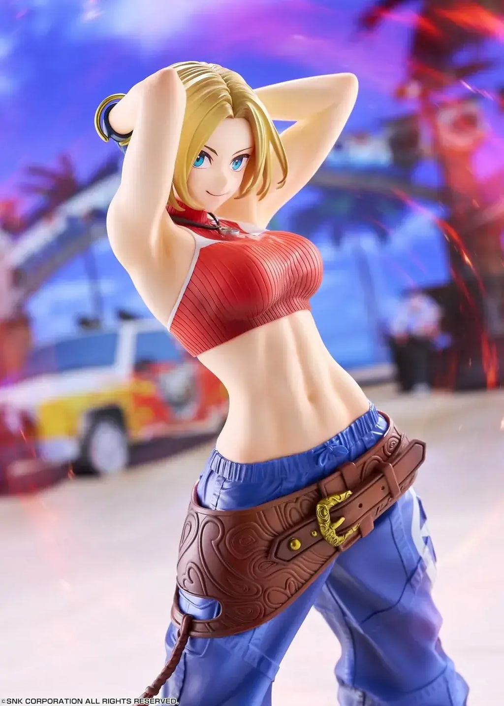 Goldenhead Plus Fighting Girls Blue Mary Figure | KOF XV 257mm