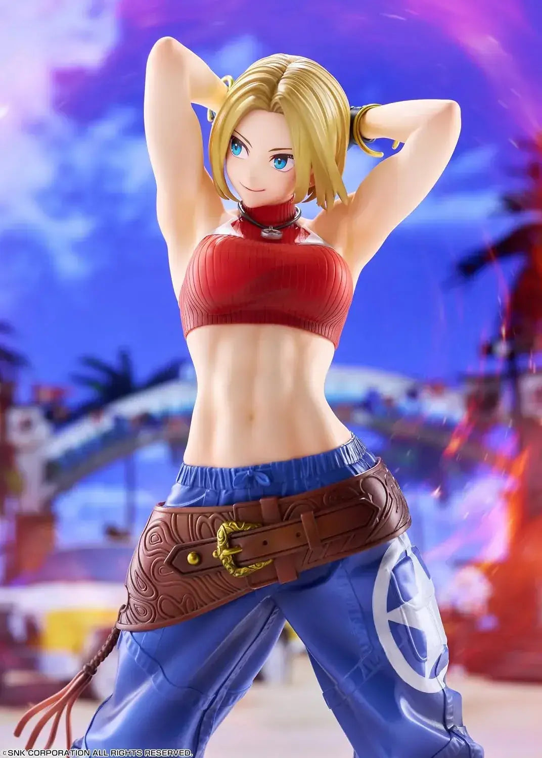 Goldenhead Plus Fighting Girls Blue Mary Figure | KOF XV 257mm