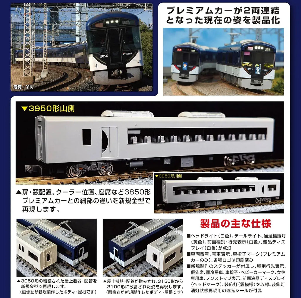 Greenmax Kyohaka N Gauge 3000 Series 8-Car Powered Railway Set