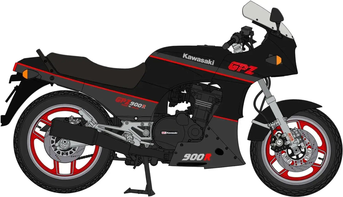 Hasegawa Kawasaki GPZ900R A5 1988 1/12 Plastic Assembly Kit