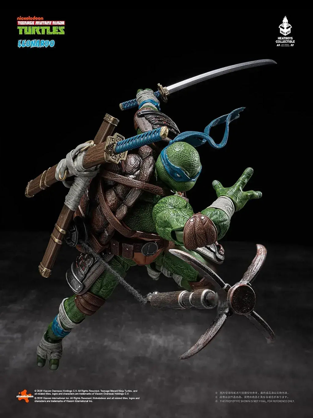 HEATBOYS Leonardo Mutant Turtles Action Figure 1:9 Scale 7.9-Inch