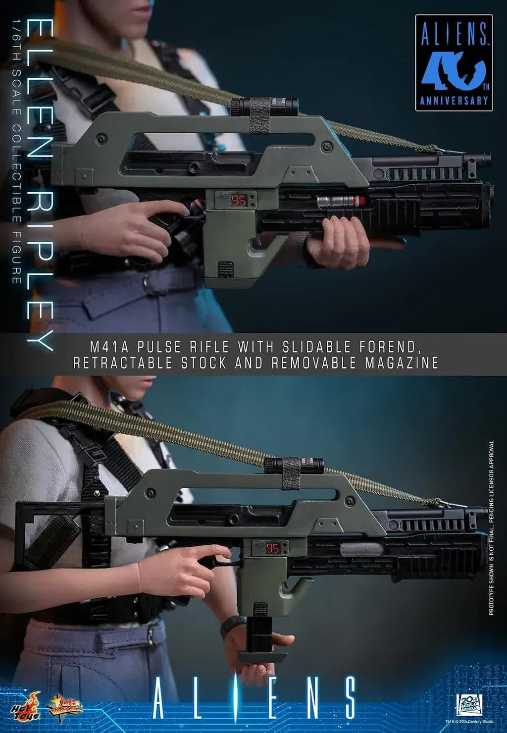 Hot Toys Alien 2 Ellen Ripley Sixth Scale Figure, 30 cm Tall