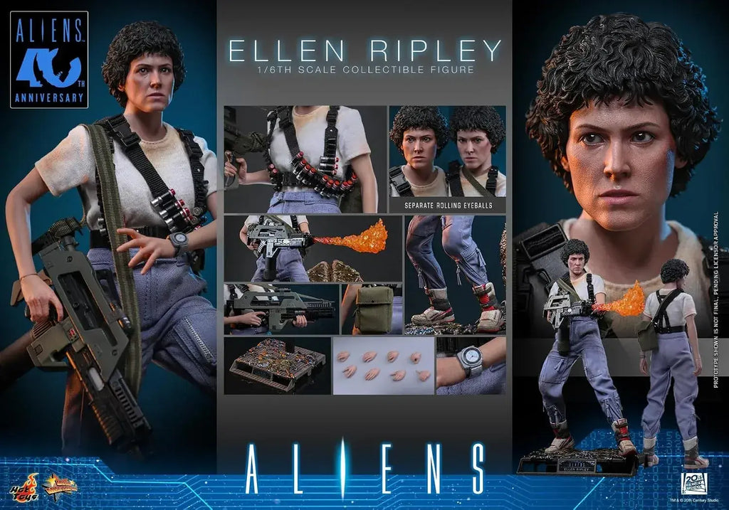 Hot Toys Alien 2 Ellen Ripley Sixth Scale Figure, 30 cm Tall