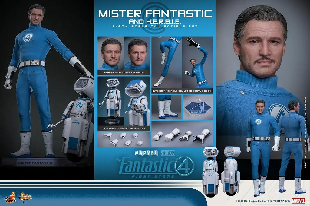 Hot Toys Fantastic 4 Mr Fantastic 1/6 Scale Figure with Harby