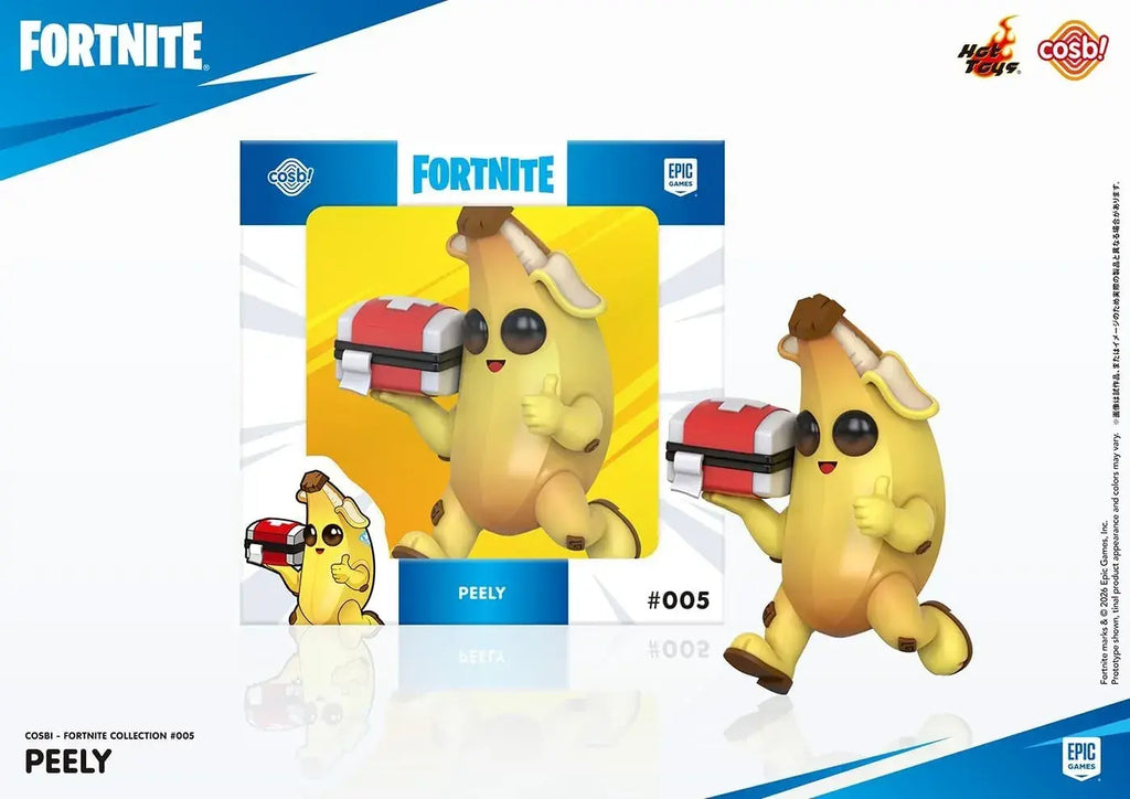 Hot Toys Fortnite Cosbi Peely Mini Figure 8cm Storage Display