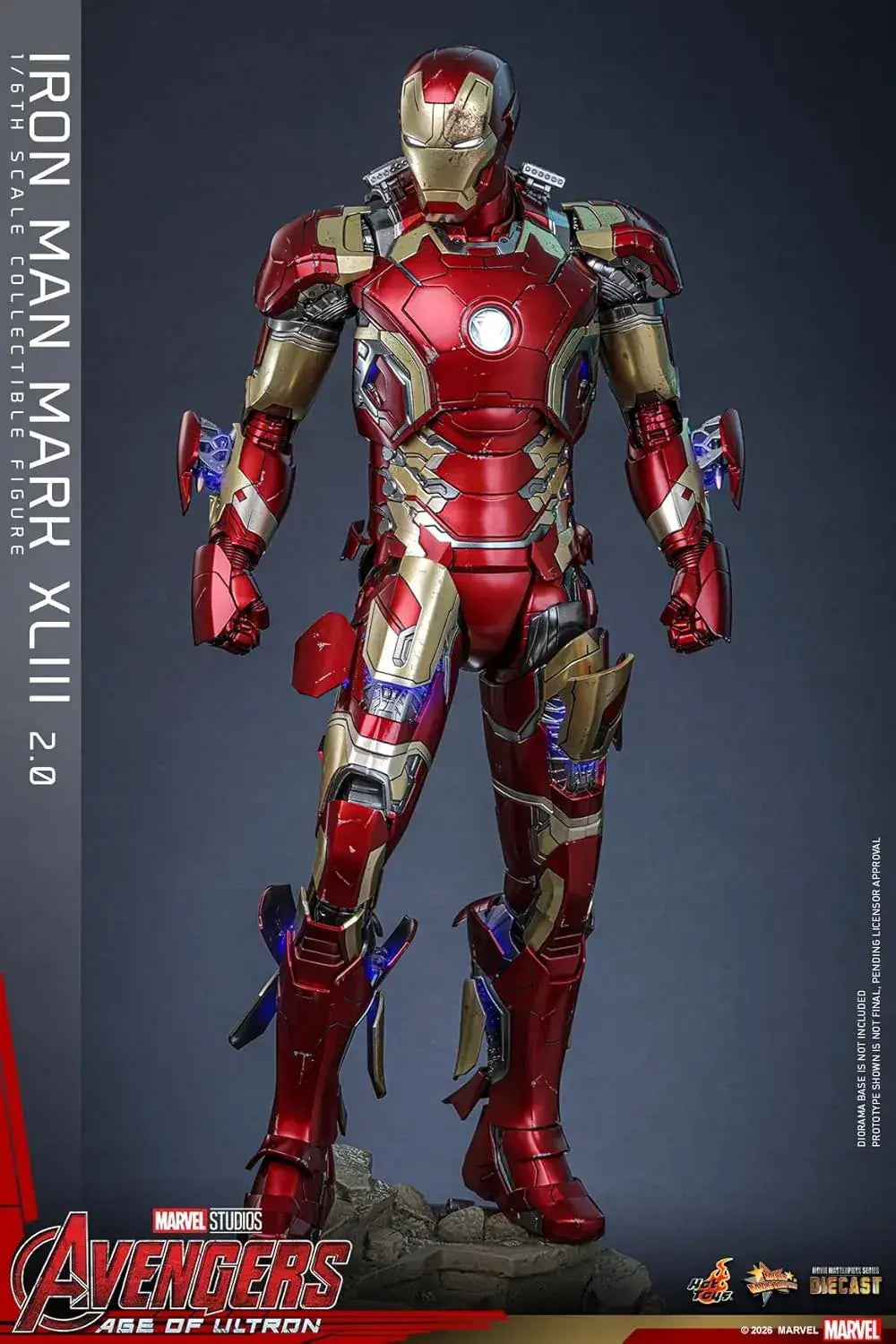 Hot Toys Iron Man Mark 43 Age of Ultron 1/6 Scale Figure Light-Up