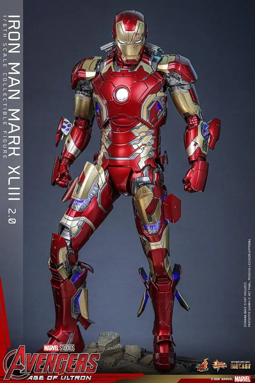 Hot Toys Iron Man Mark 43 Age of Ultron 1/6 Scale Figure Light-Up