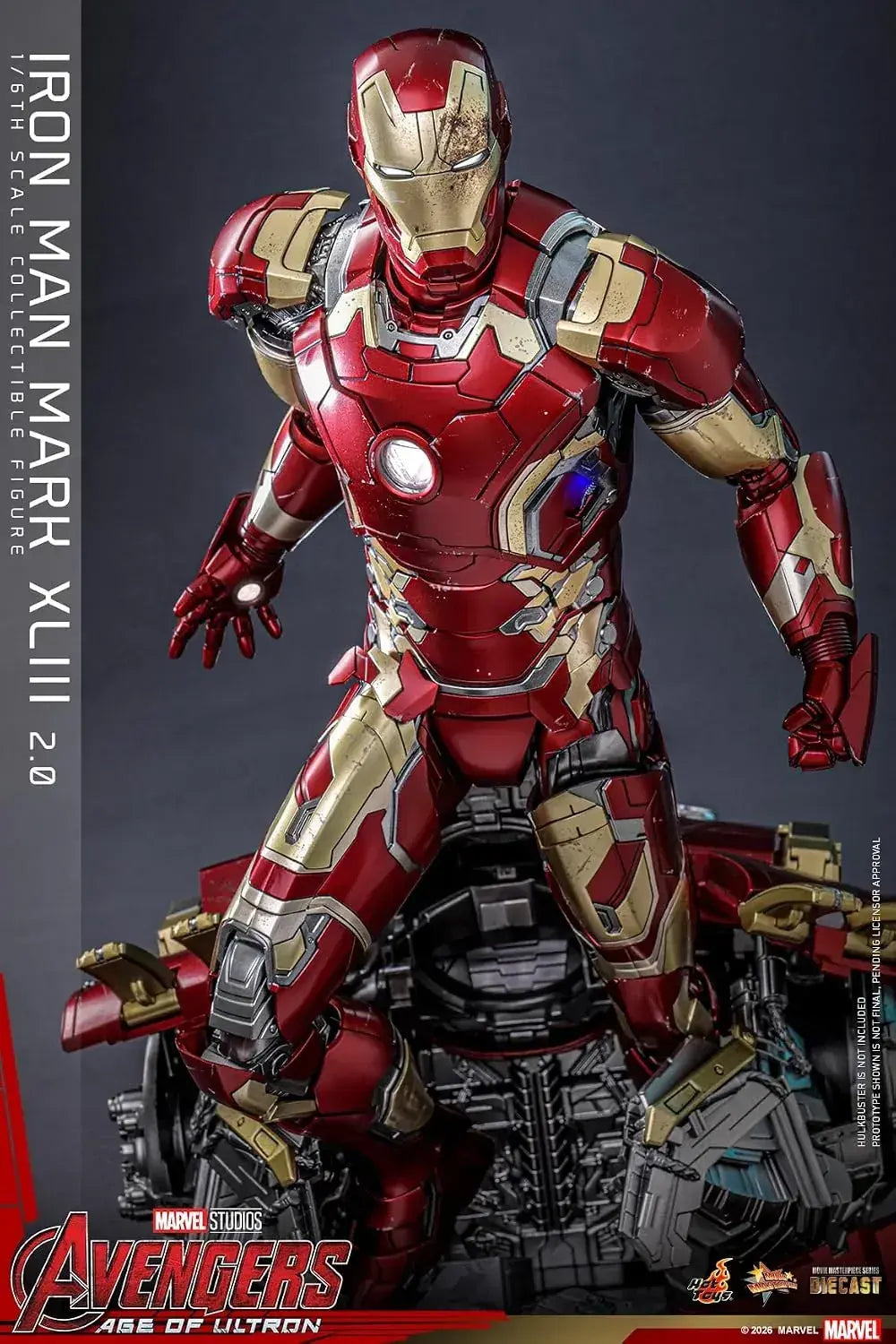 Hot Toys Iron Man Mark 43 Age of Ultron 1/6 Scale Figure Light-Up