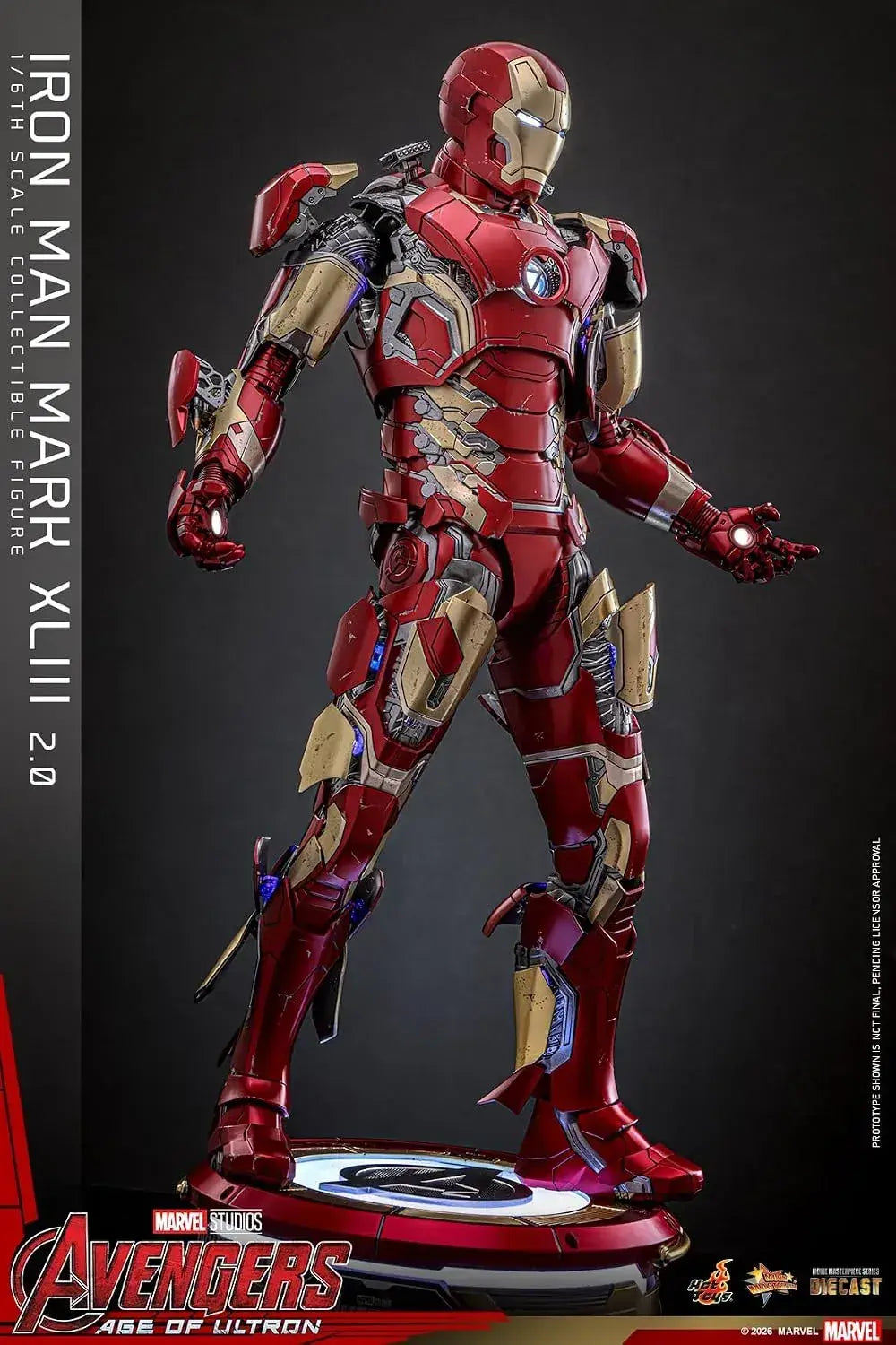 Hot Toys Iron Man Mark 43 Age of Ultron 1/6 Scale Figure Light-Up