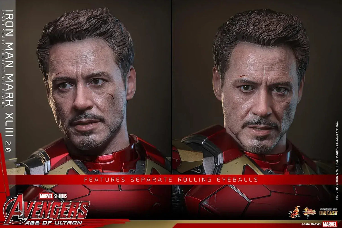 Hot Toys Iron Man Mark 43 Age of Ultron 1/6 Scale Figure Light-Up