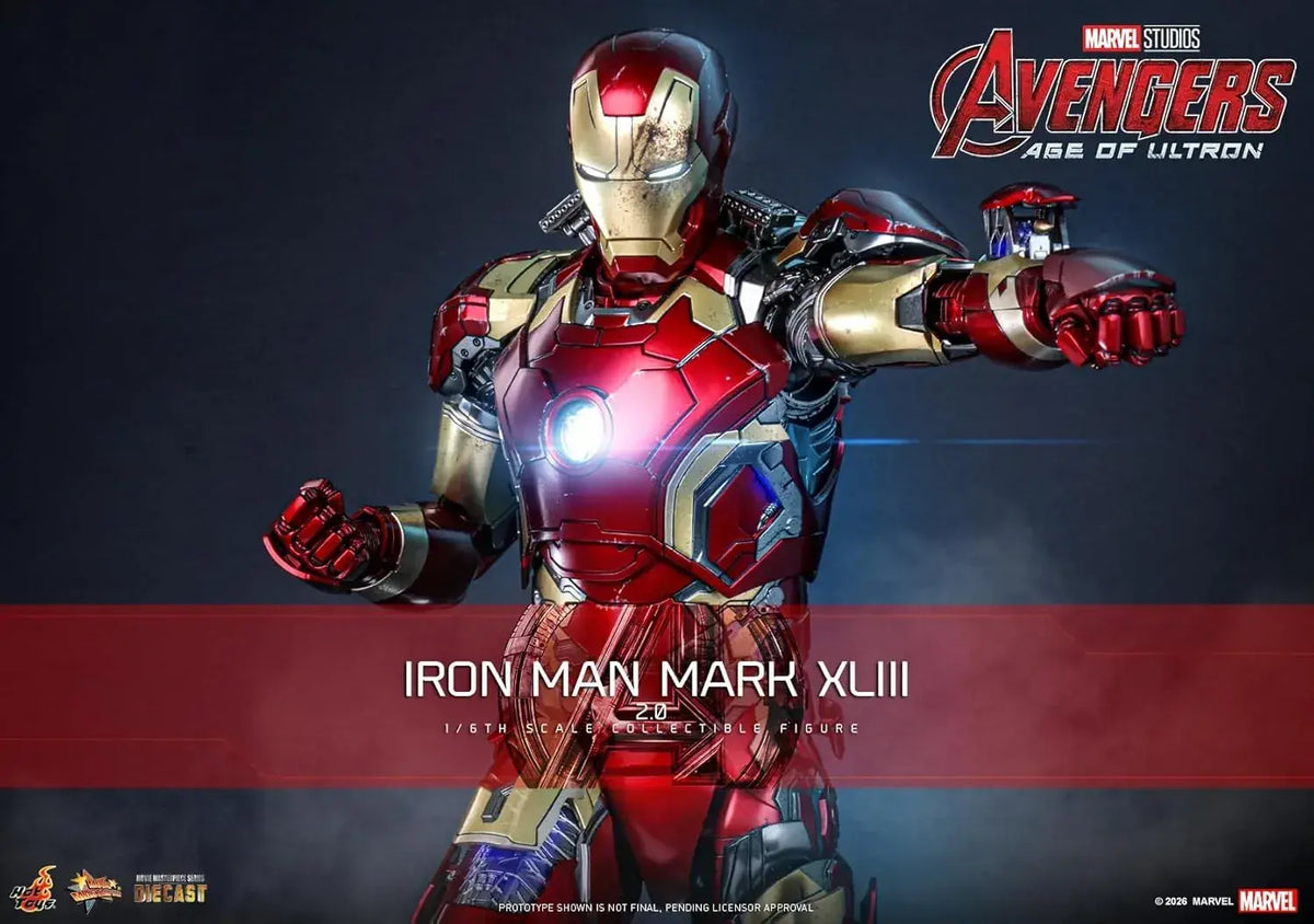 Hot Toys Iron Man Mark 43 Age of Ultron 1/6 Scale Figure Light-Up