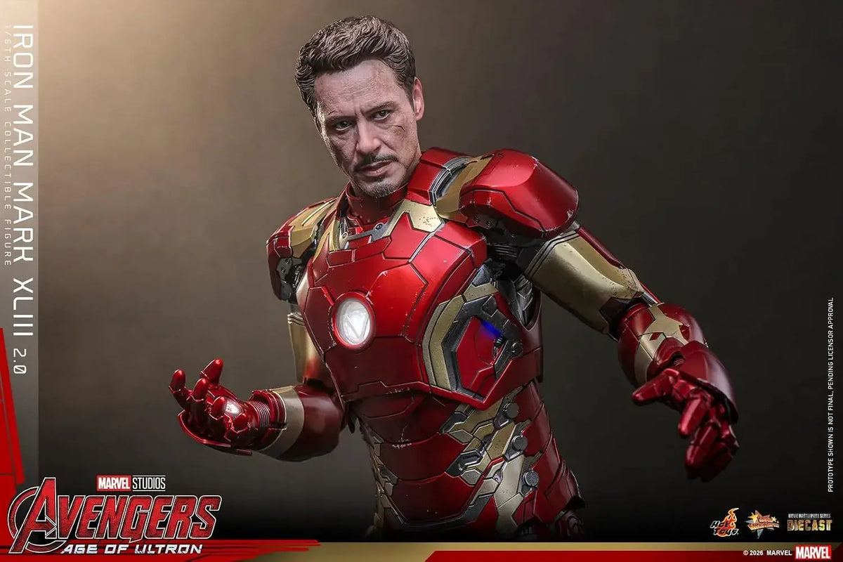 Hot Toys Iron Man Mark 43 Age of Ultron 1/6 Scale Figure Light-Up
