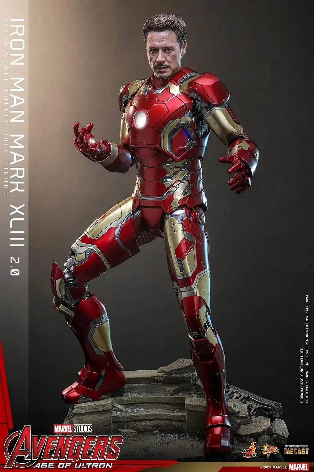 Hot Toys Iron Man Mark 43 Age of Ultron 1/6 Scale Figure Light-Up