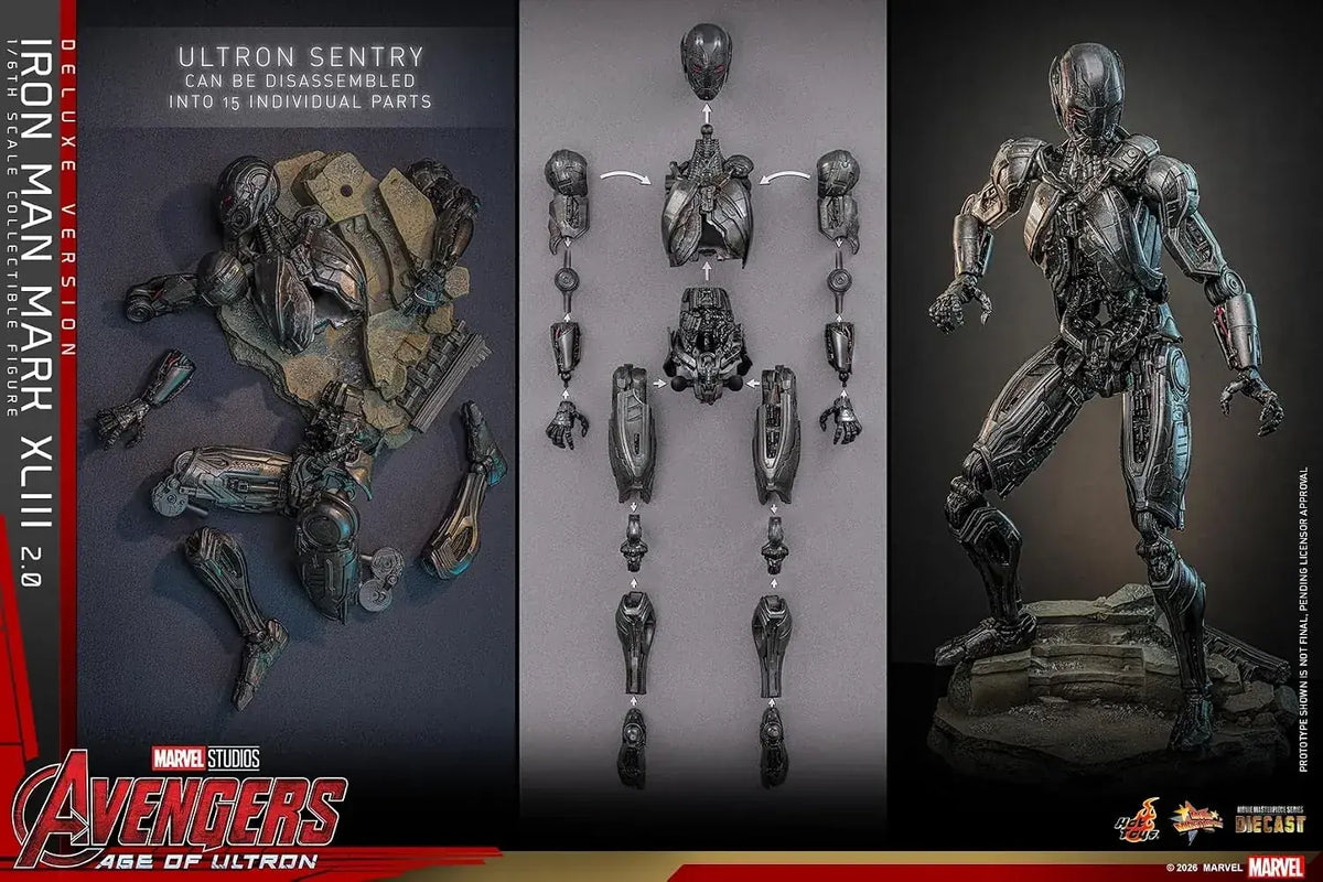 Hot Toys Iron Man Mark 43 1/6 Scale Figure Deluxe Collectible