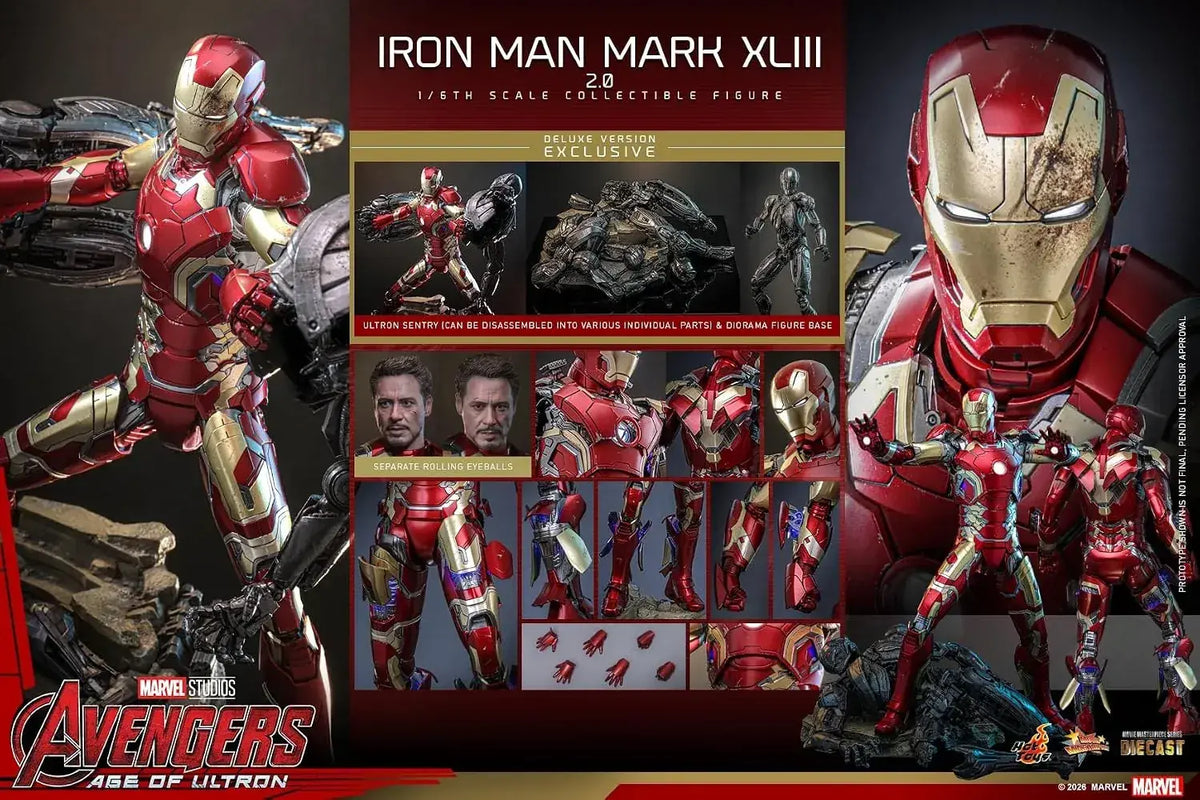 Hot Toys Iron Man Mark 43 1/6 Scale Figure Deluxe Collectible