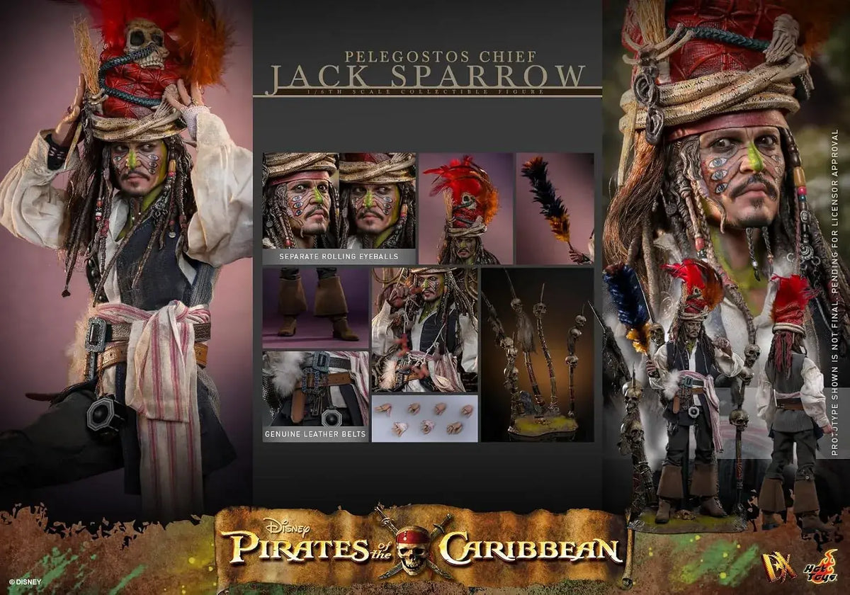 Hot Toys Jack Sparrow Deadmans Chest Deluxe 1/6 Scale Figure