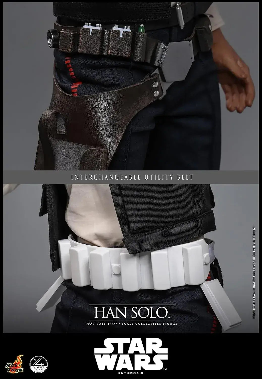 Hot Toys Star Wars Han Solo 1/4 Scale Figure Stability Display 46cm