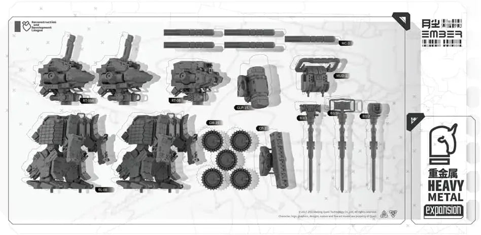 Kotobukiya Ember Obsidian Protocol RDL Heavy Metal Expansion Set