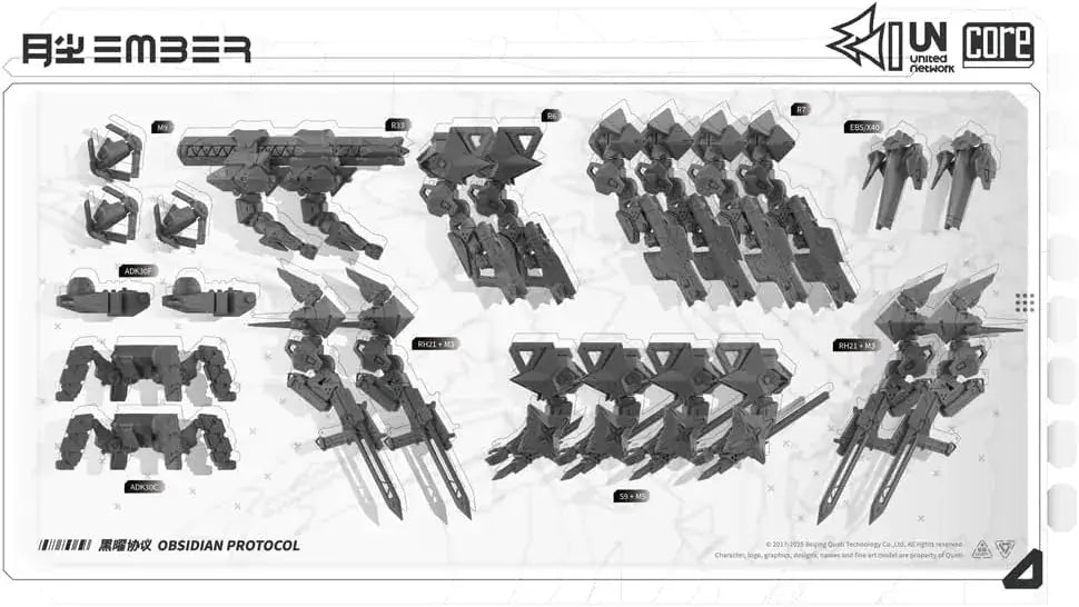 Kotobukiya Ember Obsidian Protocol UN Core Pack Plastic Model Kit