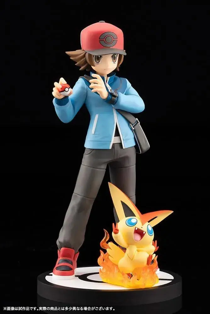 Kotobukiya Pokemon ARTFX J Touya with Victini PVC Figure 20cm