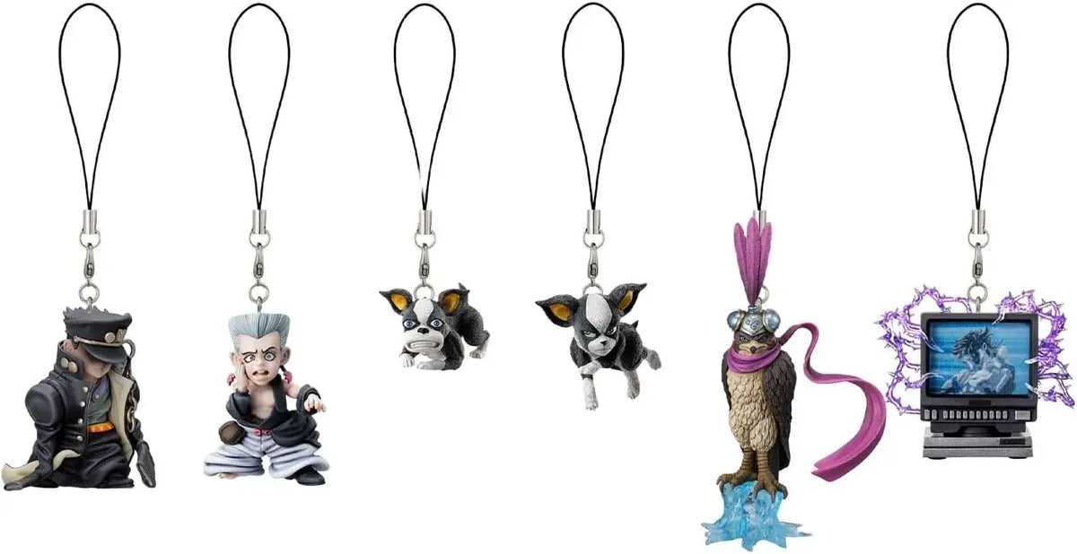 Medicos JoJo Stardust Crusaders Mascot Strap Figure Set, 6-Piece