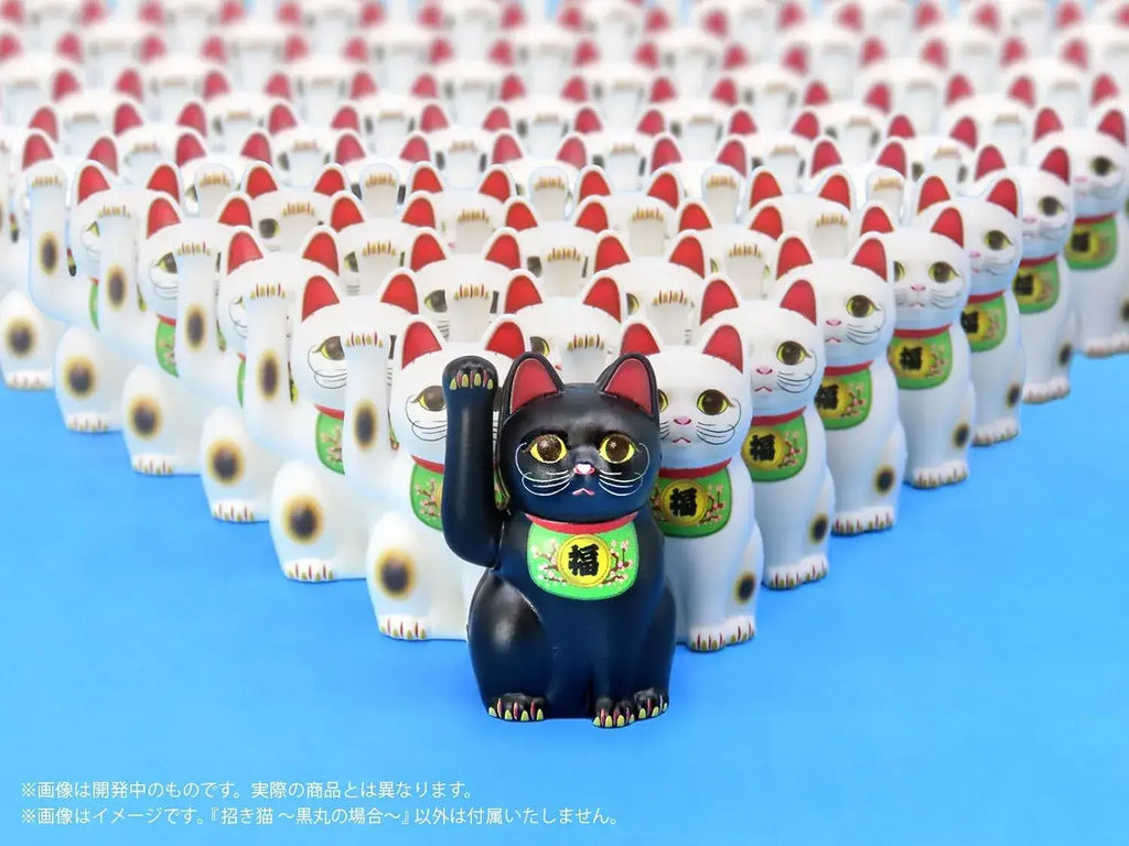 MIC DIY Pripla Black Maru Maneki Neko Plastic Model Kit 9 cm