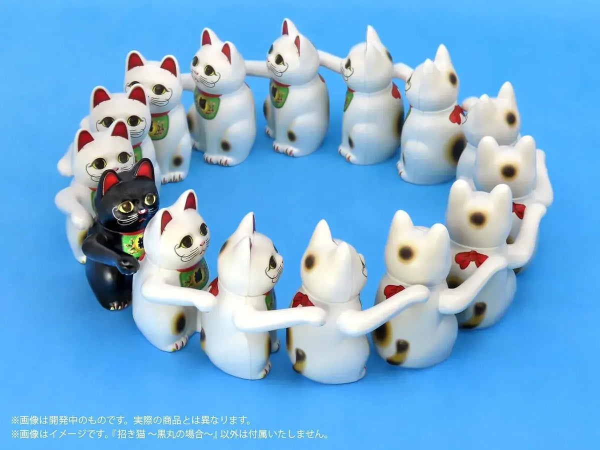 MIC DIY Pripla Black Maru Maneki Neko Plastic Model Kit 9 cm