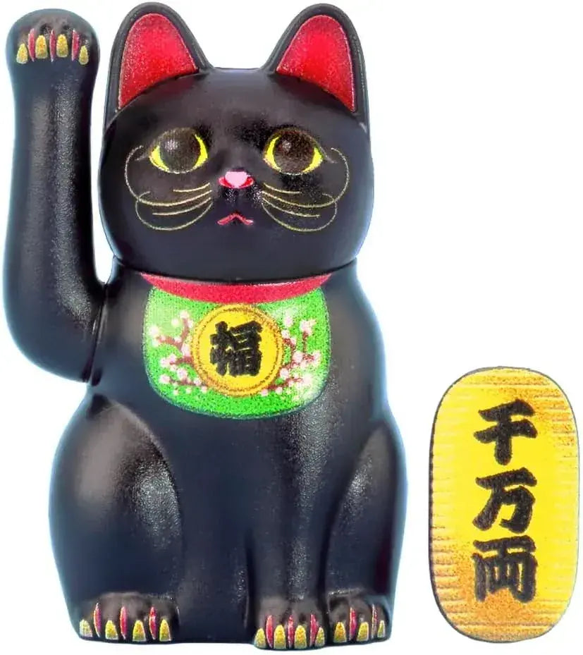 MIC DIY Pripla Black Maru Maneki Neko Plastic Model Kit 9 cm