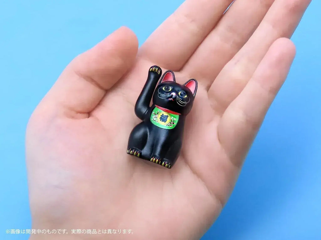 MIC DIY Pripla Black Maru Maneki Neko Plastic Model Kit 9 cm