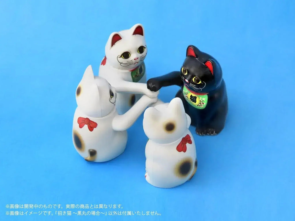 MIC DIY Pripla Black Maru Maneki Neko Plastic Model Kit 9 cm
