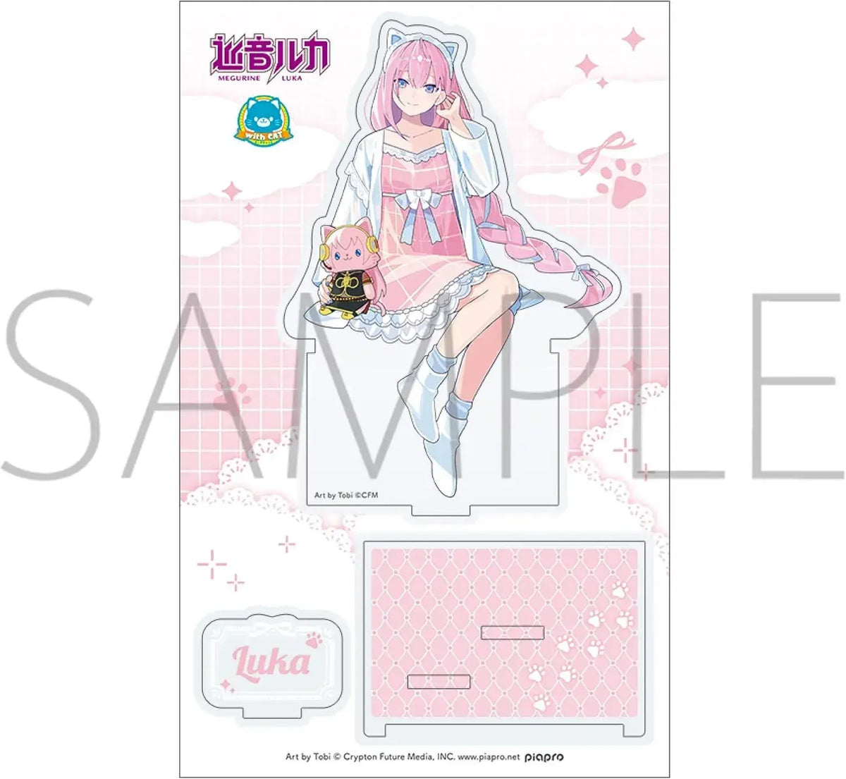 Movic Hatsune Miku Megurine Luka CAT Acrylic Display Stand