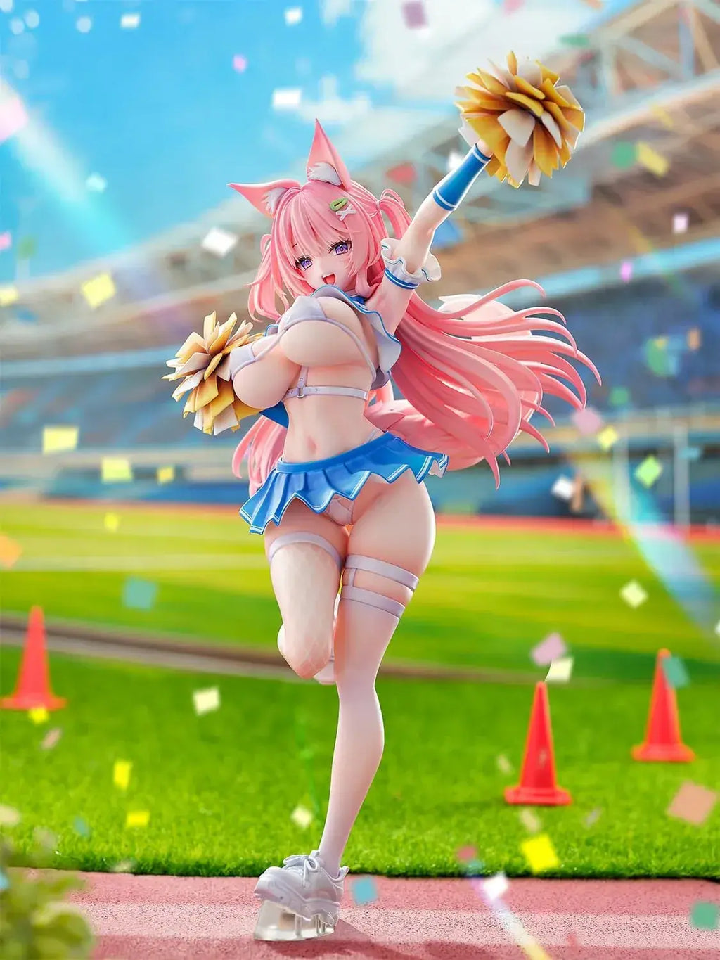 Nocturne Cat Ear Cheerleader PVC Figure 1/5.5 Scale 350mm Display