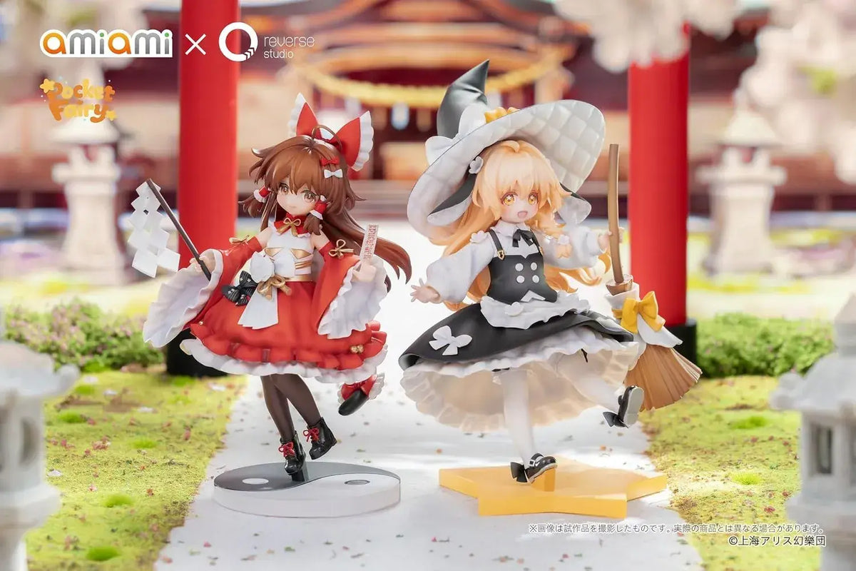 Oh-ami Touhou Project Reimu Marisa Cute Figures Parts PVC ABS Set