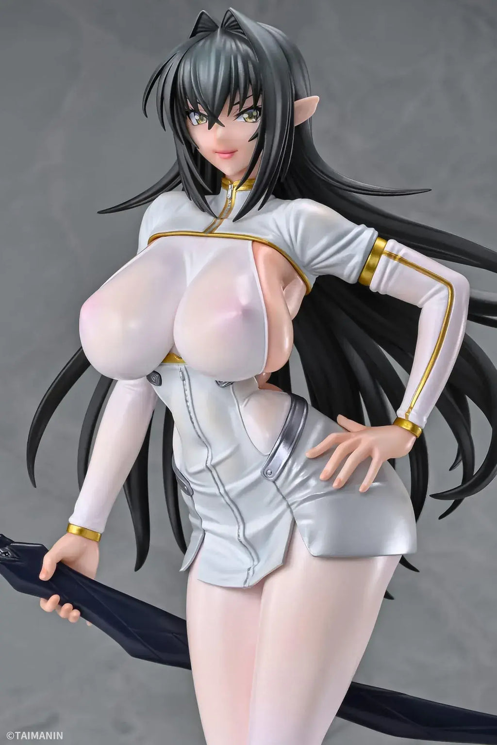Q-Six Taimanin RPGX Annerose Vajra White Sheer PVC Figure 31cm