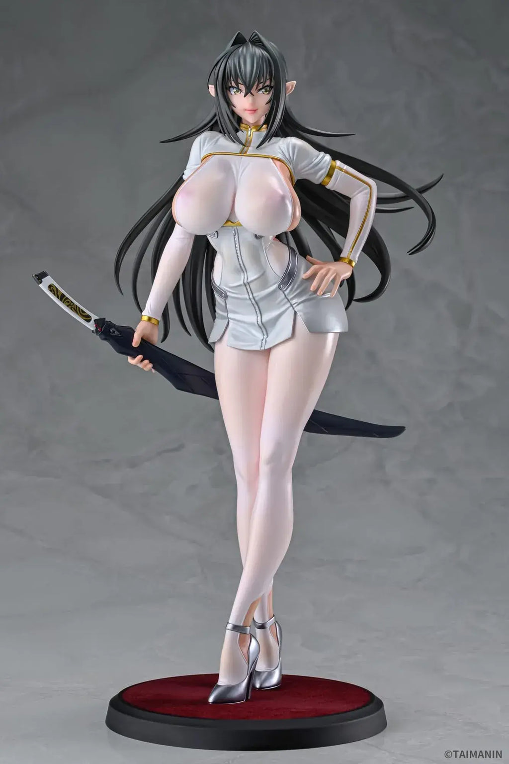 Q-Six Taimanin RPGX Annerose Vajra White Sheer PVC Figure 31cm