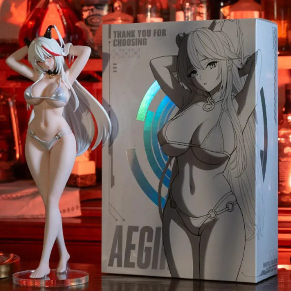 RZAHUAHU Azur Lane Aegir Swimsuit PVC Figure 1/6 Packaging 31cm