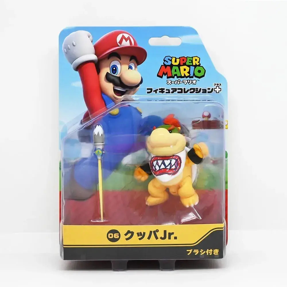 San Ying Super Mario Bowser Jr Figure with Brush, Movable Tail