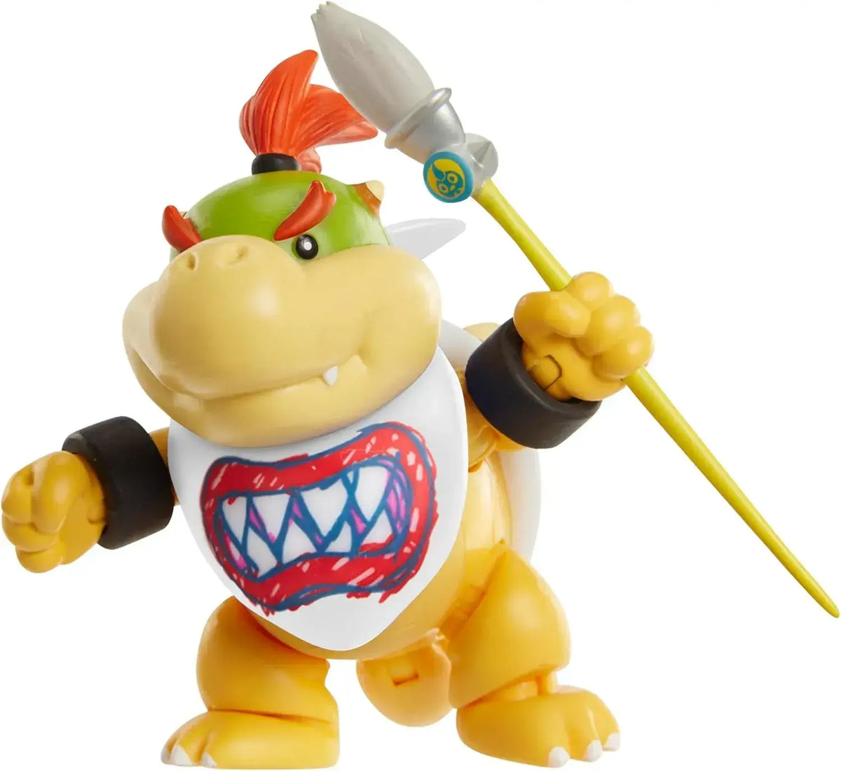 San Ying Super Mario Bowser Jr Figure with Brush, Movable Tail