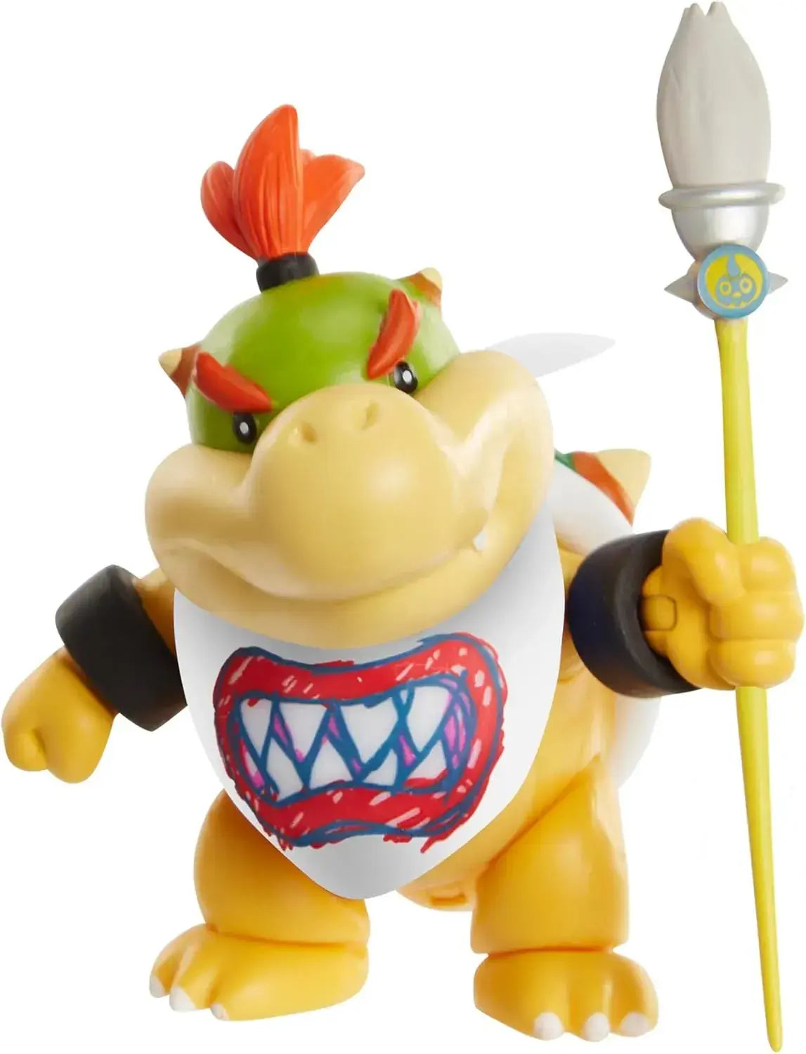 San Ying Super Mario Bowser Jr Figure with Brush, Movable Tail