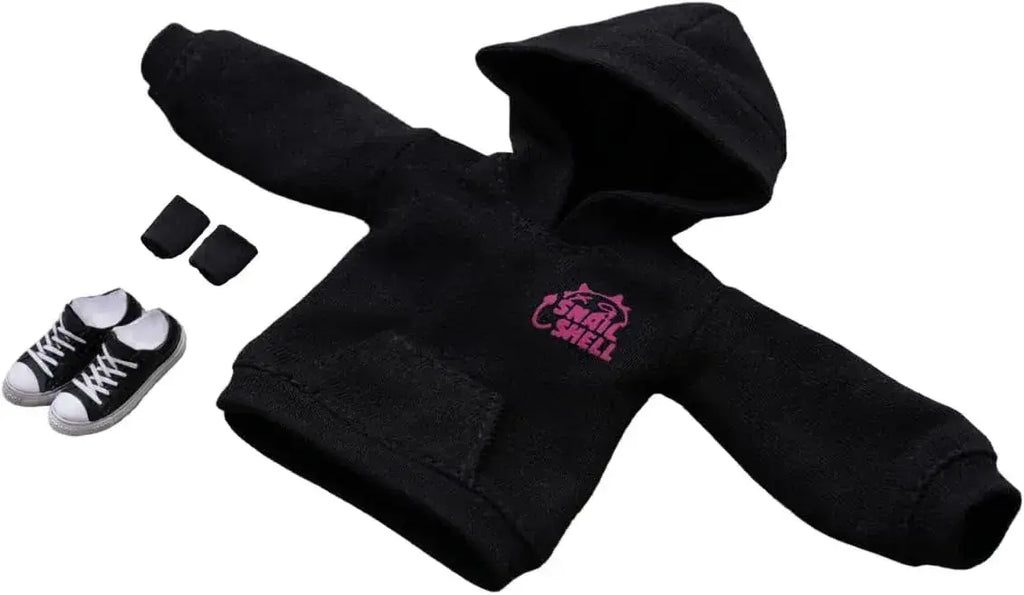 Snail Shell Devils Whisper Printed Hoodie Set Black 1/10-1/12