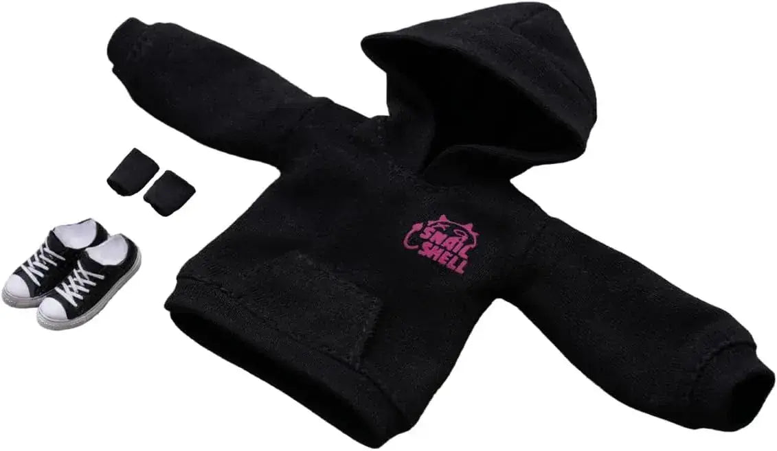 Snail Shell Devils Whisper Printed Hoodie Set Black 1/10-1/12