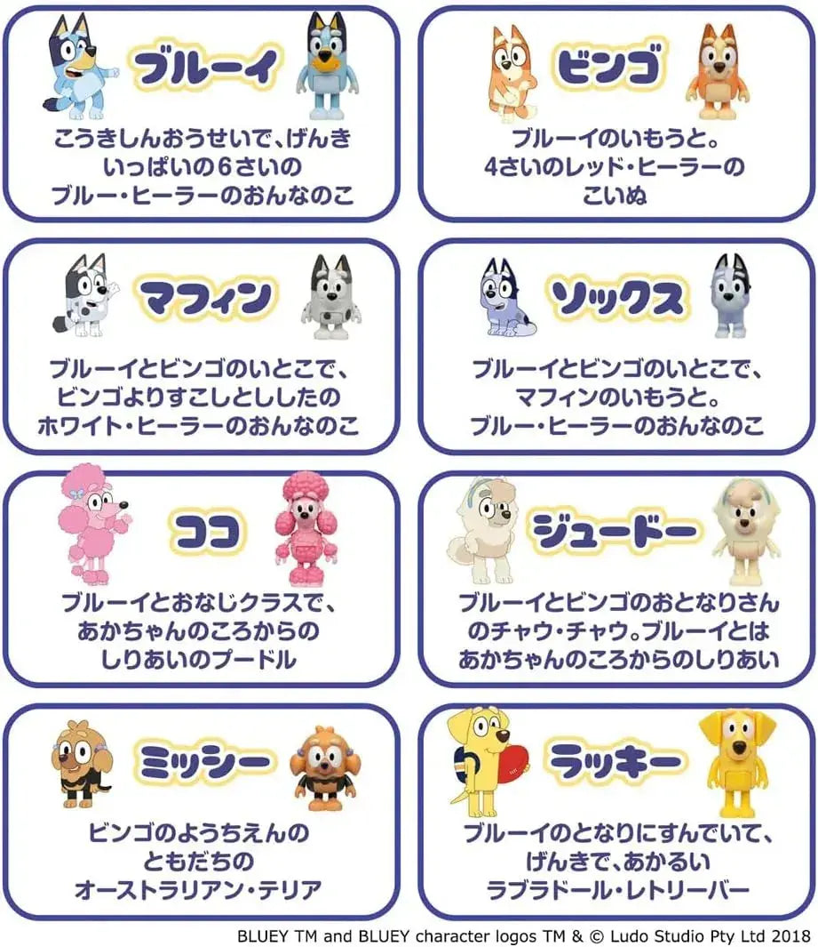 Takara Tomy Blue Friends DX Figure Set, 8 Poseable Characters