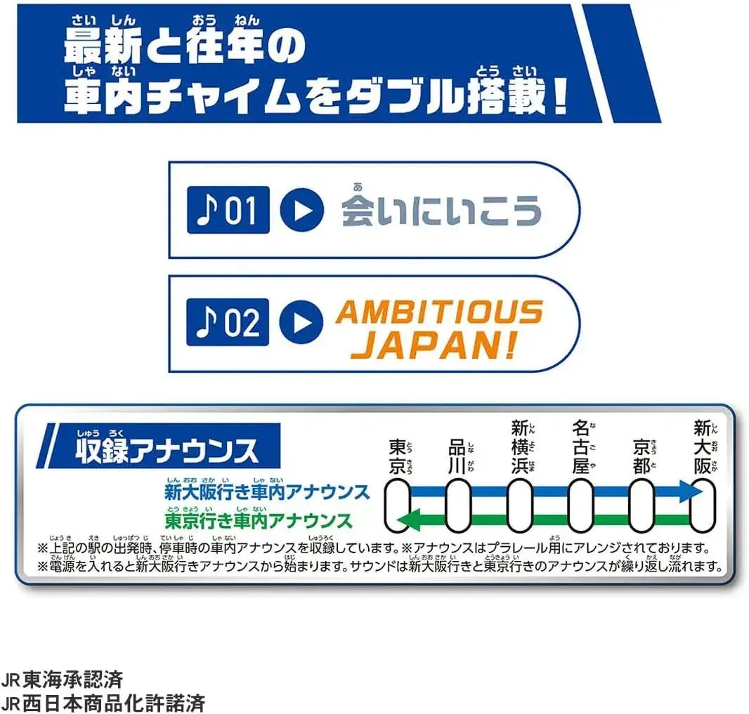 Takara Tomy Plarail N700S 60th Anniversary W Chime Train Toy