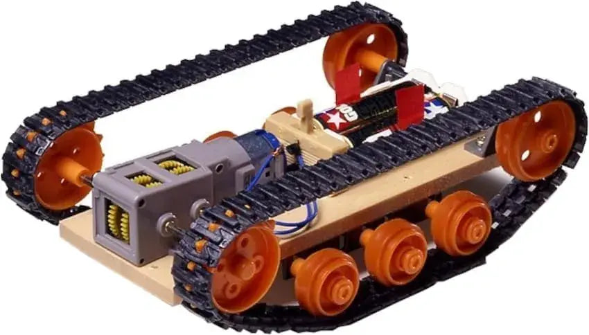 Tamiya Fun Craft Tank Work Basic Motorized Tracked Vehicle Build Kit for Makers