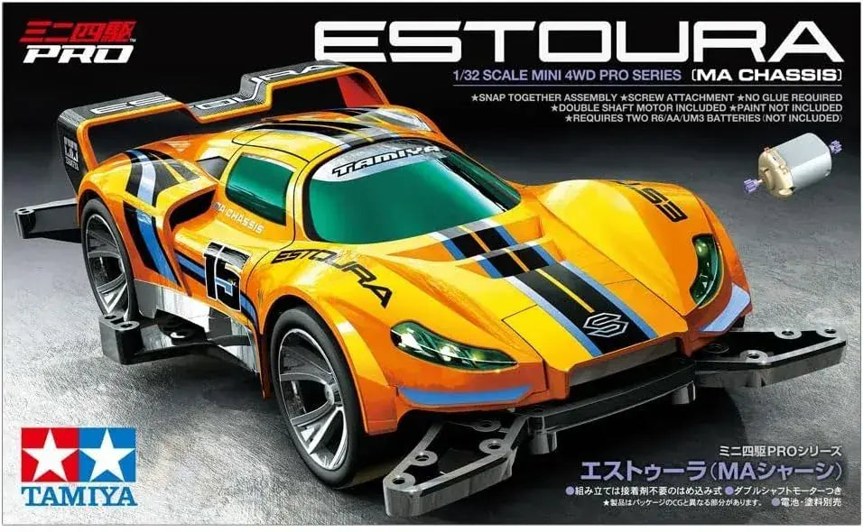 Tamiya Mini 4WD Estera MA Chassis Orange Racing Car Assembly Kit
