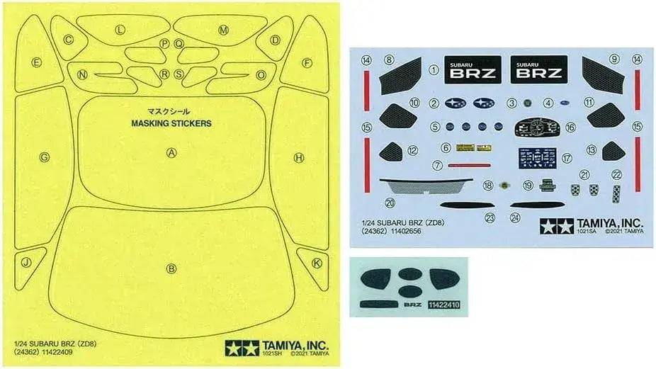 Tamiya Subaru BRZ ZD8 Assembly Plastic Model Kit 1/24 Scale Car